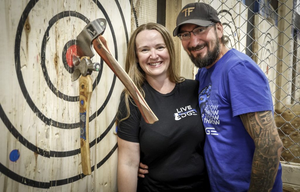 Calgary couple find their 'Zen' through axe throwing, compete in world championships