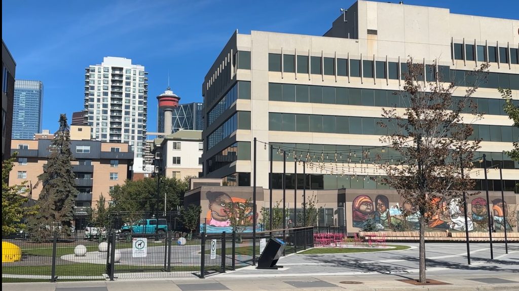 Downtown Calgary park reopens following redevelopment