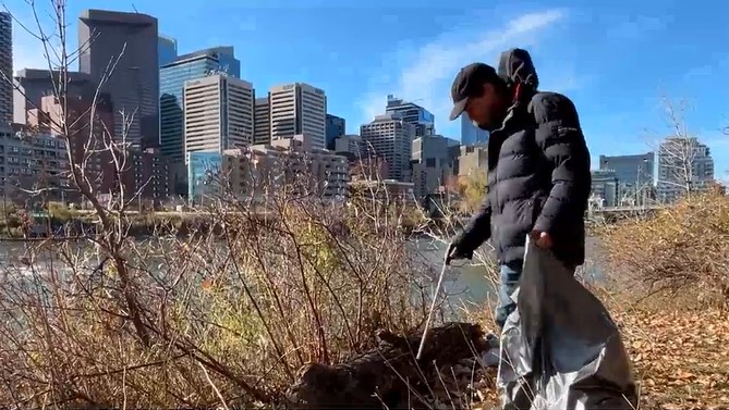 Calgary man cleaning up abandoned encampments around city