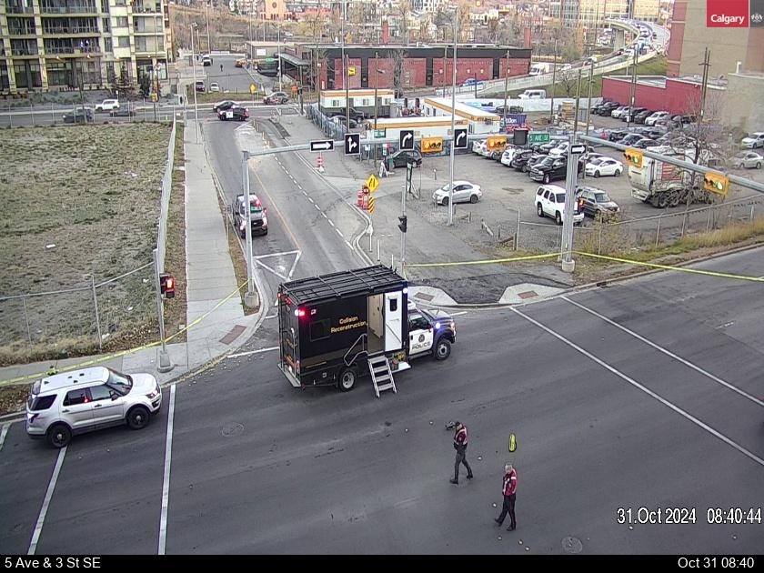 5 Avenue Flyover in downtown Calgary reopens after collision, one person in life-threatening condition