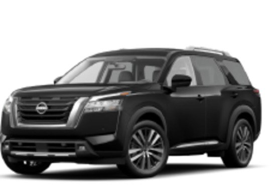 A black Nissan Pathfinder