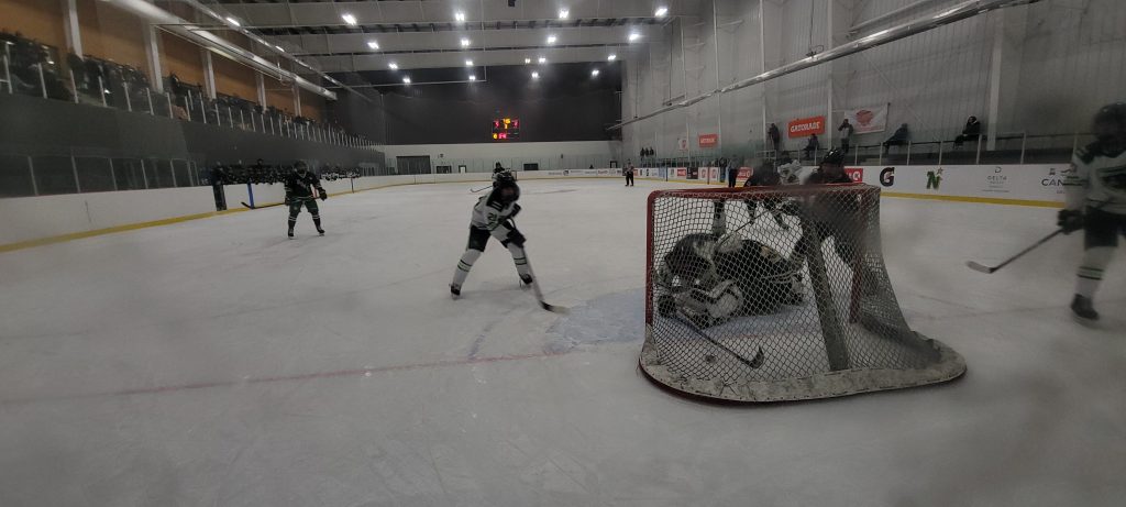 Hockey action at the 2024-25 Circle K Classic AAA hockey tournament