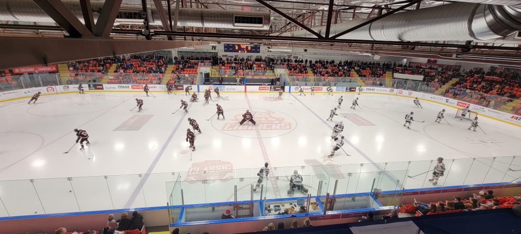 Hockey action between Shattuck St. Mary's and Calgary International Hockey Academy (CIHA) in the final of the 2024-25 Circle K Classic AAA hockey tournament on Wednesday, Jan. 1, 2025