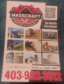 An advertisement for Masscraft Roofing & Masonry. Calgary police are investigating this home improvement company after police received reports of scams in the city