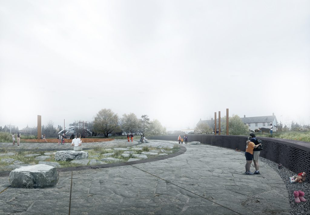 Concepts for The Wandering Spirit, a new design for Calgary's future Indian Residential School Memorial, which is set to be built at The Confluence Historic Site & Parkland near the southeast end of the city's downtown