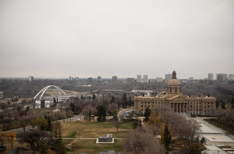 The Alberta legislature is shown in Edmonton, on Thursday, Oct. 31, 2024. THE CANADIAN PRESS/Jason Franson