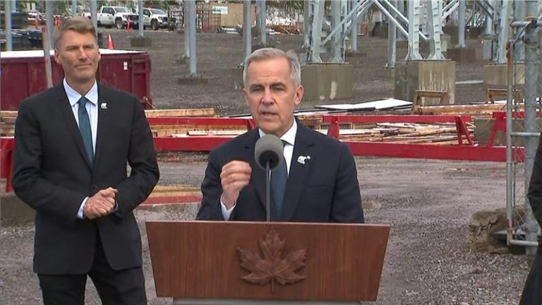 Prime Minister Mark Carney makes an announcement in Terrace, B.C., about the next batch of major nation building projects. CITYNEWS