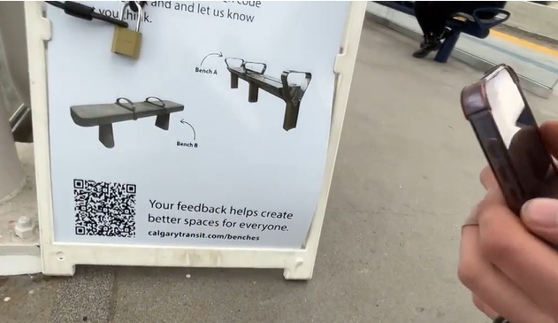 Calgary Transit pilot program asks you to choose between steel or concrete benches
