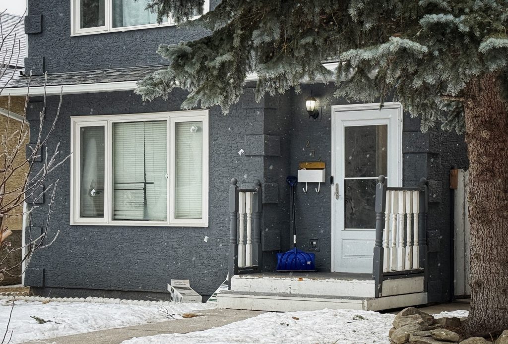 A home in northeast Martindale that's been riddled with bullets on Wednesday, March 4, 2026