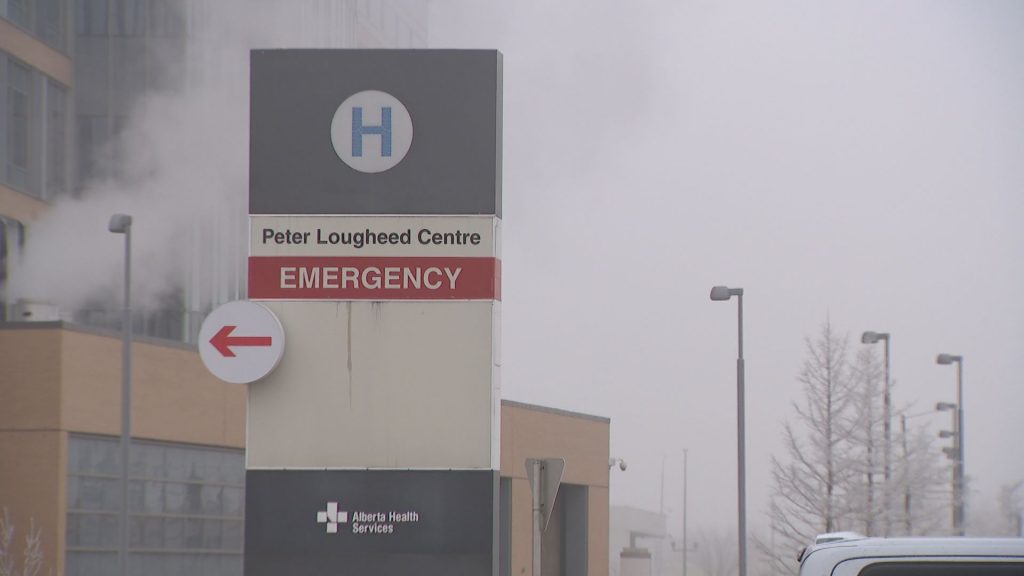 FILE - A sign of the Peter Lougheed on 16 Avenue NE in Calgary on Wednesday, March 4, 2026