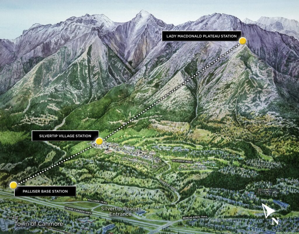The Silvertip Gondola master plan map
