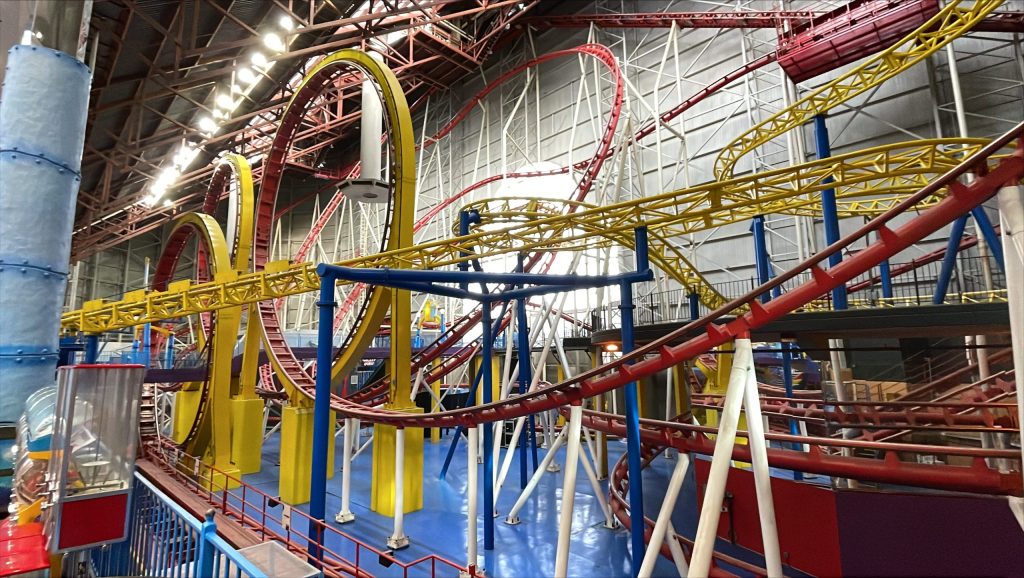 Mindbender roller coaster at West Edmonton Mall.